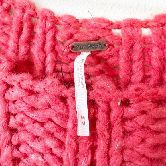 Free People Be There Coral Red Sweater - Picture 7 of 13